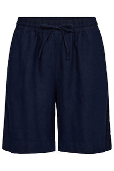 Free bukser_leggiens_shorts Freequent - Lava hørshorts, navy - 204168