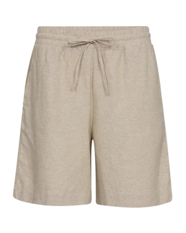 Free bukser_leggiens_shorts Freequent - Lava hørshorts, sand melange - 204168