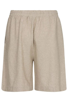 Free bukser_leggiens_shorts Freequent - Lava hørshorts, sand melange - 204168