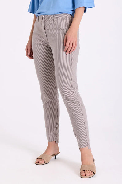 Free bukser_leggiens_shorts Freequent - Rex bukser, hvid og brun - 203847