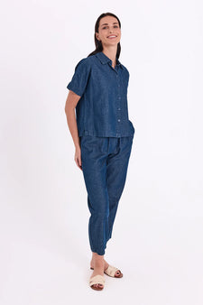 Free bukser_leggiens_shorts Freequent - Ronde denimbukser, blå - 208138