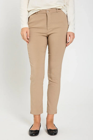 Free bukser_leggiens_shorts Freequent - Solvej ankelbukser, sand - 121742