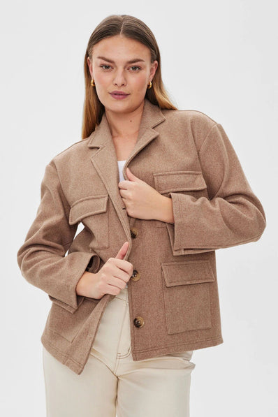 Free jakker_blazere_veste Free/Quent - Yanna Jakke, beige