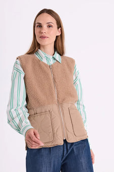 Free jakker_blazere_veste Freequent - Amra vest, sand - 207536
