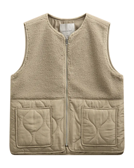 Free jakker_blazere_veste Freequent - Amra vest, sand - 207536