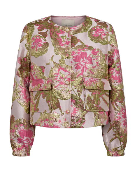 Free jakker_blazere_veste Freequent - Fay jakke, lyserød og guld - 208169