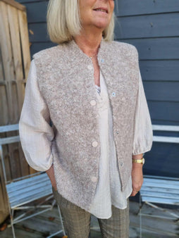 Free jakker_blazere_veste Freequent - Jump vest, desert taupe - 206808