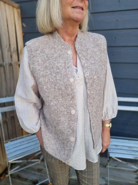 Free jakker_blazere_veste Freequent - Jump vest, desert taupe - 206808