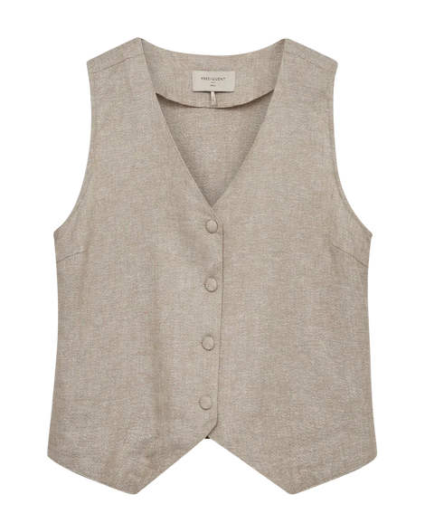 Free jakker_blazere_veste Freequent - Lava hørvest, sand med sølvtråde - 208145