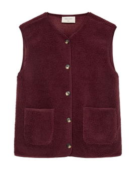 Free jakker_blazere_veste Freequent - Teddy vest, bordeaux - 207624 61