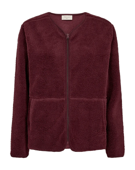 Free jakker_blazere_veste Freequent - Teddyjakke, bordeaux - 207623 61