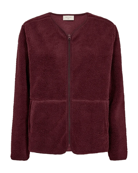 Free jakker_blazere_veste Freequent - Teddyjakke, bordeaux - 207623 61