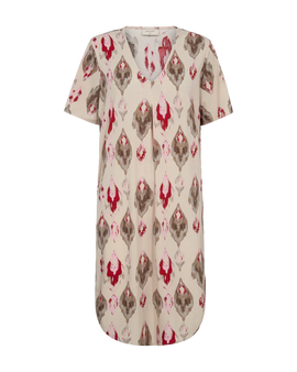 Free kjoler_nederdele Freequent - Floi kjole, rosa/beige - 207676