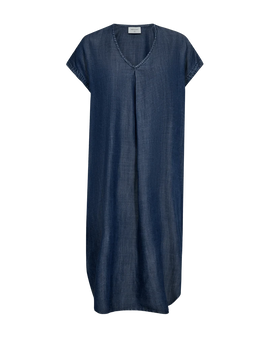 Free kjoler_nederdele Freequent - Renna kjole med denimlook, blå - 206119