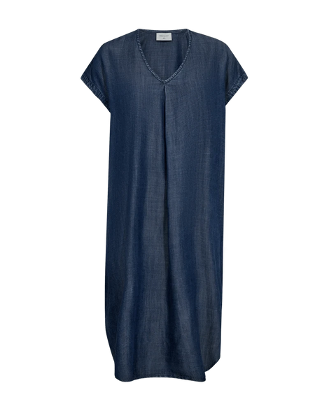 Free kjoler_nederdele Freequent - Renna kjole med denimlook, blå - 206119