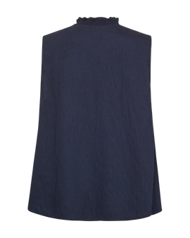 Free t-shirts_toppe Freequent - Ally top, blå - 204376