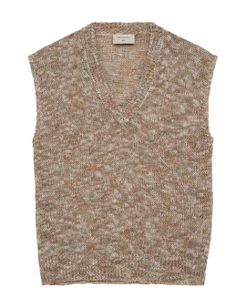 Free t-shirts_toppe Freequent - Balter strikket vest, moonbeam - 206328