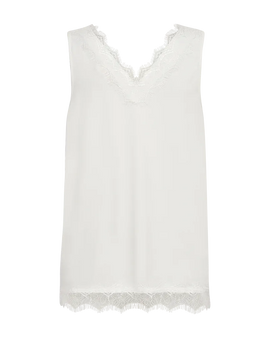 Free t-shirts_toppe Freequent - Bicco blondetop, hvid - 206329