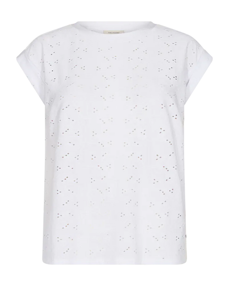 Free t-shirts_toppe Freequent - Blond t-shirt, hvid - 126782
