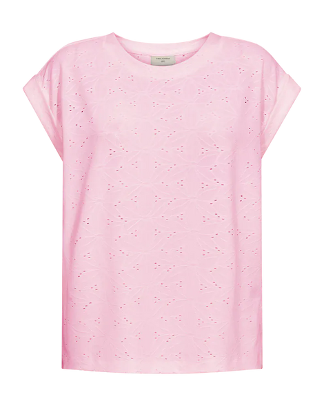 Free t-shirts_toppe Freequent - Blond t-shirt, rosa - 126782