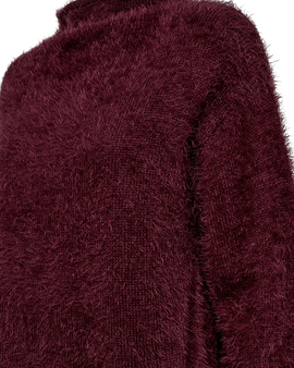 Free trøje_strik_cardigan Freequent - Cat pullover, bordeaux - 206735
