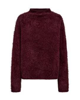 Free trøje_strik_cardigan Freequent - Cat pullover, bordeaux - 206735