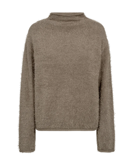 Free trøje_strik_cardigan Freequent - Cat pullover, morel - 206735