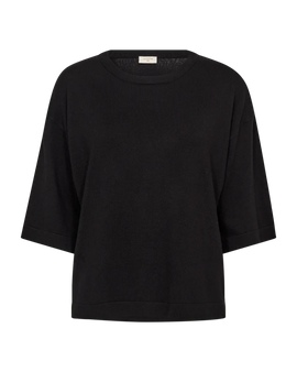 Free trøje_strik_cardigan Freequent - Conny pullover, sort - 206757