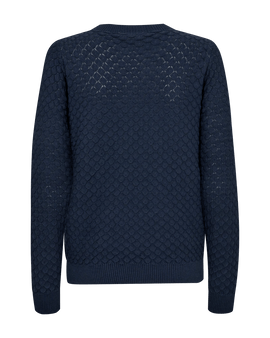 Free trøje_strik_cardigan Freequent - Dodo strik, blå - 125854