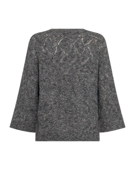 Free trøje_strik_cardigan Freequent - Estweed strik, grå - 211776