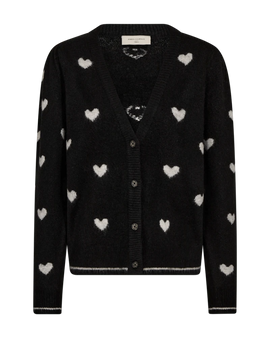 Free trøje_strik_cardigan Freequent - Faith strik cardigan, sort - 206654