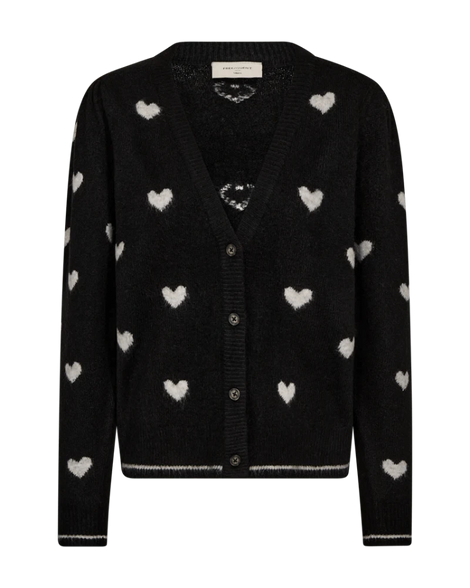 Free trøje_strik_cardigan Freequent - Faith strik cardigan, sort - 206654