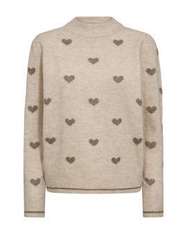Free trøje_strik_cardigan Freequent - Faith strik, moonbeam melange - 206655
