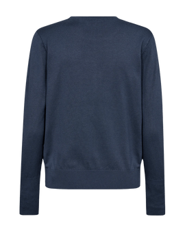 Free trøje_strik_cardigan Freequent - Katie pullover, blå - 203030