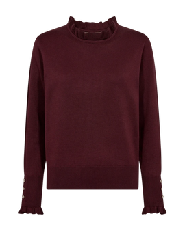 Free trøje_strik_cardigan Freequent - Katie pullover, bordeaux - 205095
