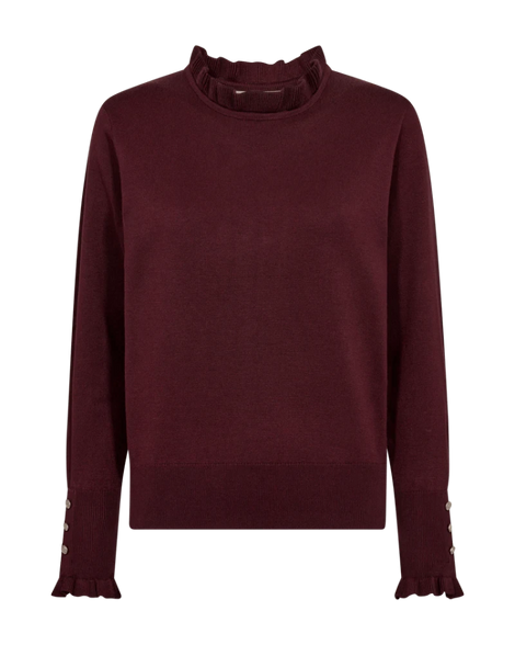 Free trøje_strik_cardigan Freequent - Katie pullover, bordeaux - 205095
