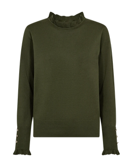 Free trøje_strik_cardigan Freequent - Katie pullover, grøn - 205095