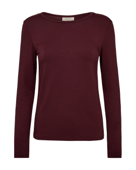 Free trøje_strik_cardigan Freequent - Langærmet t-shirt, bordeaux - 205298