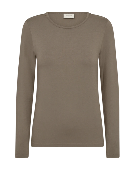 Free trøje_strik_cardigan Freequent - langærmet t-shirt, morel - 205298
