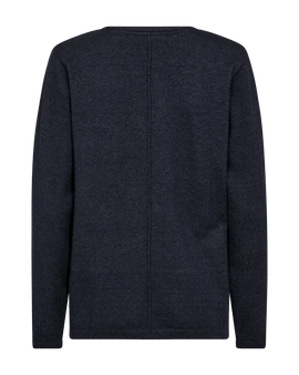 Free trøje_strik_cardigan Freequent - Laura pullover, navy - 122004