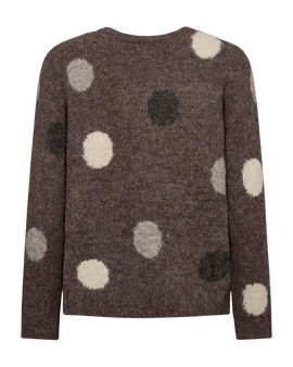 Free trøje_strik_cardigan Freequent - Louisa strik, coffee bean - 202238