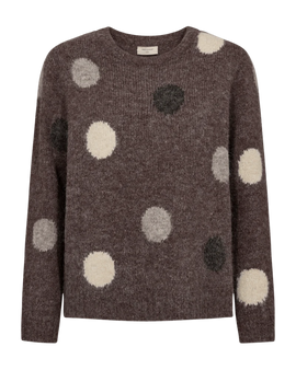 Free trøje_strik_cardigan Freequent - Louisa strik, coffee bean - 202238
