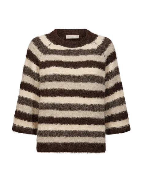 Free trøje_strik_cardigan Freequent - Lulu strik, brun - 211886