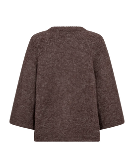 Free trøje_strik_cardigan Freequent - Lulu strik, coffee bean - 205507