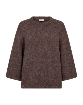 Free trøje_strik_cardigan Freequent - Lulu strik, coffee bean - 205507