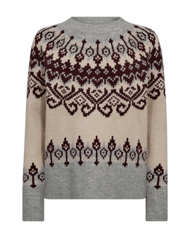 Free trøje_strik_cardigan Freequent - Merla strik, moonbeam melange - 206760