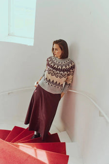 Free trøje_strik_cardigan Freequent - Merla strik, moonbeam melange - 206760