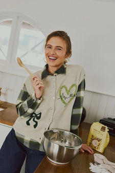 Free trøje_strik_cardigan Freequent - Nomas vest, beige - 212019