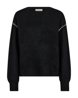 Free trøje_strik_cardigan Freequent - Strik, sort - 204665