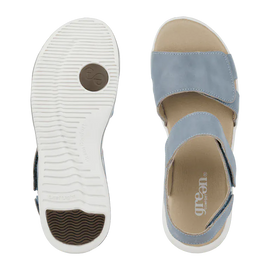 Green Comfort sandaler lav hæl Green Comfort - Leaf lucy damesandal, light blue - 422004Q30